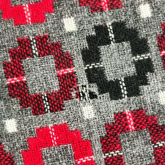 Talbots Wool Blend Pencil Skirt Red Gray Black Lined Warm Short Academia Preppy - Picture 8 of 13